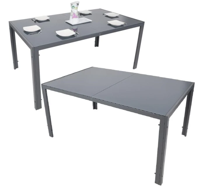 ZÁHRADNÝ STÔL 150x90x73 cm tmavosivý