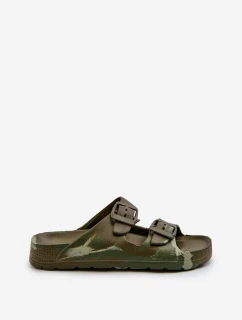 Lekkie Klapki Chłopięce Piankowe Z Klamrami Ciemnozielone Adirnaca