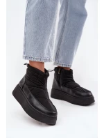 Dámské zimní boty na platformě vyhřívané kožešinkou černé Tahlira Dámské zimní boty na platformě vyhřívané kožešinkou černé Tahlira