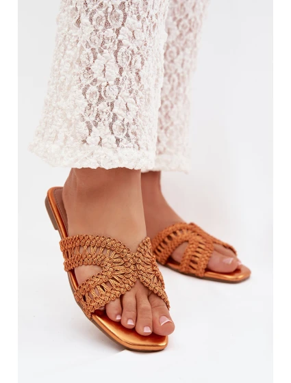 Dámské ploché oranžové pantofle model 22032000 - Boto