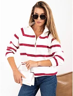 Bluza RV BL model 22401106 biało czerwony - FPrice Bluza RV BL model 22401106 biało czerwony - FPrice