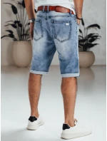 Pánske modré džínsové šortky s opaskom FashionStreet SX2564