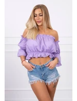 Španělská halenka ve fialové barvě Španělská halenka ve fialové barvě