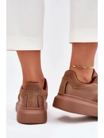 Dámské Kožené Sneakersy Na Platformě Just Dare Hnědé model 21703379 - Daniel Lopez Just Dare Dámské Kožené Sneakersy Na Platformě Just Dare Hnědé model 21703379 - Daniel Lopez Just Dare