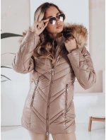 Dámská prošívaná zimní bunda cappuccino Dstreet model 21971761 - FashionStreet