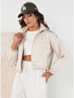 Dámska prechodná bunda s kapucňou GRAUS ecru FashionStreet TY4220