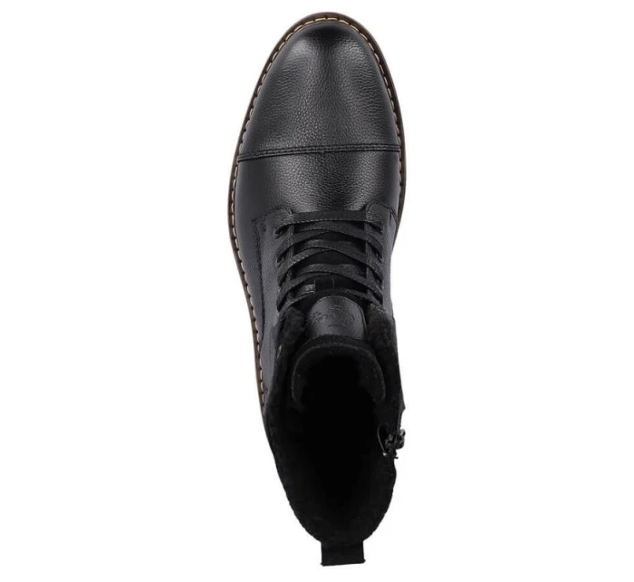 M model 20571632 vlněné zateplené kožené boty černé - Rieker