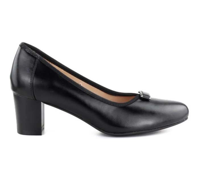 Čierne lodičky na podpätku Vinceza 58622 Čierne lodičky na podpätku Vinceza 58622