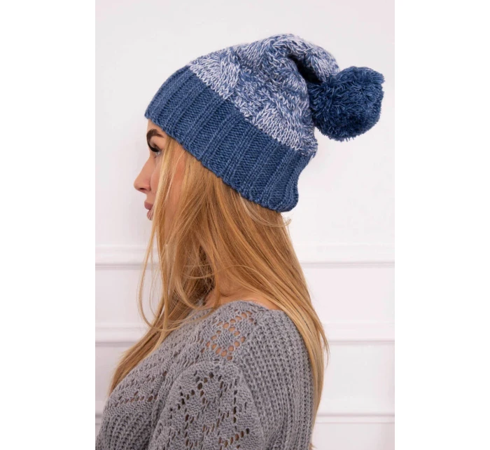 Čepice Paris fleece model 18750757 denim - K-Fashion Čepice Paris fleece model 18750757 denim - K-Fashion