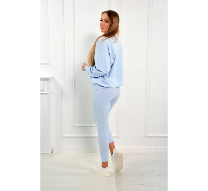 model 18752910 set mikina + top + legíny modrá - K-Fashion model 18752910 set mikina + top + legíny modrá - K-Fashion