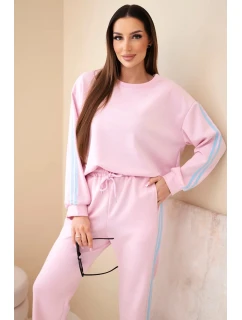 Dámska viskózna maslová súprava s tienidlami púdrovo ružová