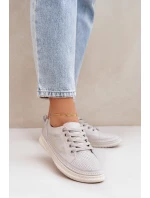 Dámské Kožené Tenisky Šedé model 21684179 - EVENTO