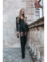 Dámské kozačky nad koleno na  semišová černá model 21757635 - Boto