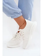Lehké sportovní nazouvací dámské boty Materiálové Big Star model 22185523 Bílé - Big Star Shoes Lehké sportovní nazouvací dámské boty Materiálové Big Star model 22185523 Bílé - Big Star Shoes