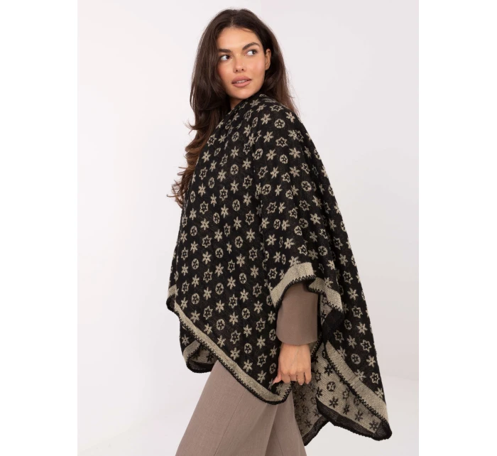 Pončo AT PN 7661.89 čierna a béžová Pončo AT PN 7661.89 čierna a béžová
