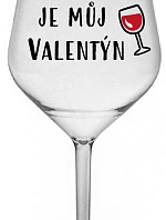 WINE IS MY VALENTINE - číry nerozbitný pohár na víno 470 ml