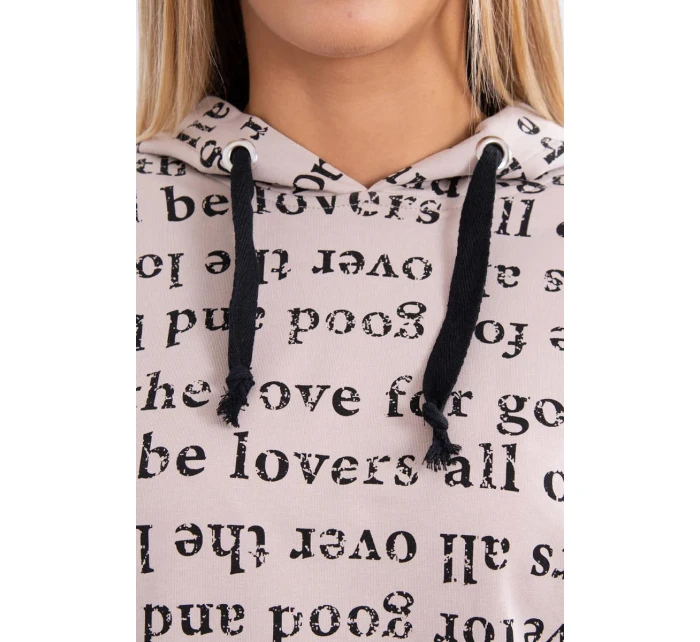 Dámská souprava s potiskem model 20318247 béžová - Kesi Dámská souprava s potiskem model 20318247 béžová - Kesi