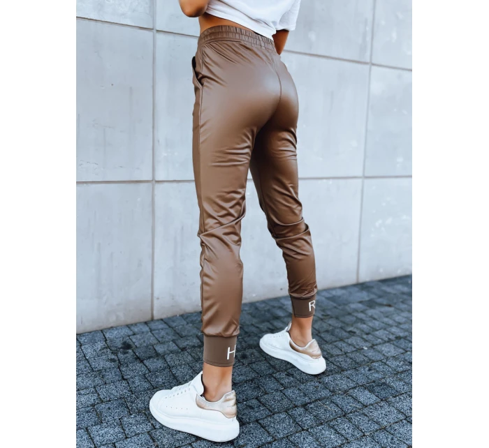 Dámské kožené kalhoty camel Dstreet model 21971259 - FashionStreet