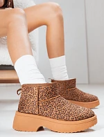 Dámske snežnice na hrubej podrážke s leopardím vzorom FashionStreet ZY1280