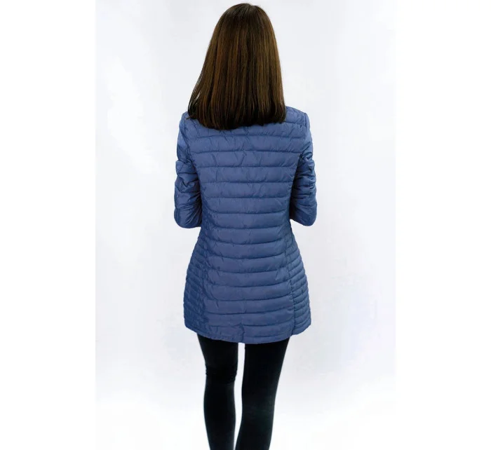 Dlouhá světle modrá prošívaná bunda model 5837772 - DREAM STONE