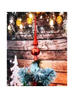 VRCHOL VIANOČNÉHO STROMČEKA 25 CM VYSOKÝ ČERVENÝ