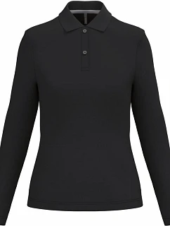 K 244 Dámské piqué polo s dlouhým rukávem model 22507031 black - Kariban