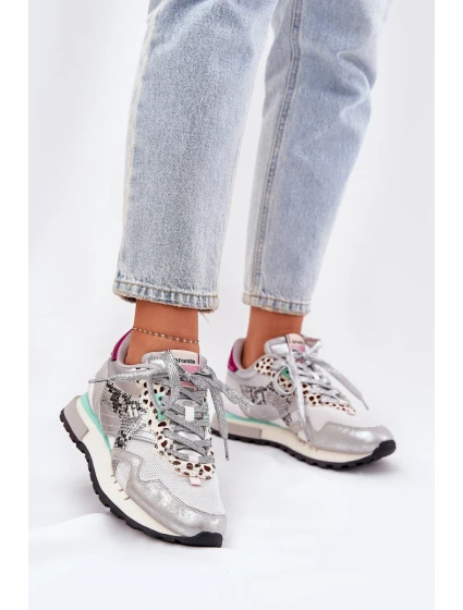 Sneakersy Buty Sportowe Damskie D.Franklin DFSH378006 Srebrne