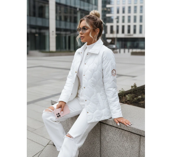 Dámska prešívaná bunda RATIA ecru FashionStreet TY3613