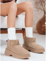 Dámské sněhule na silné podrážce béžové Dstreet model 21994503 - FashionStreet