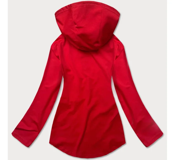 Červená mikina s asymetrickou spodní částí model 17059076 - J.STYLE Červená mikina s asymetrickou spodní částí model 17059076 - J.STYLE