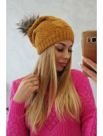 Sandra K210 horčicová fleecová čiapka