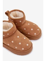 Dětské sněhule zdobené květinami Camel model 21786800 - Boto