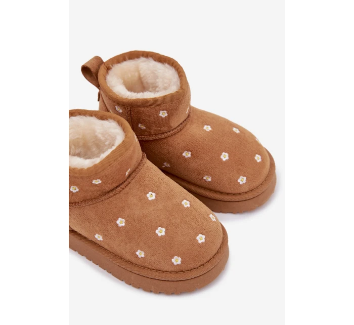 Dětské sněhule zdobené květinami Camel model 21786800 - Boto