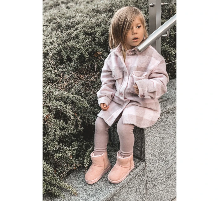 Dětské Teplé Sněhule Semišové Růžové model 21520878 - Boto