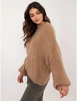Sweter TW SW BI model 22556690 camelowy - FPrice Sweter TW SW BI model 22556690 camelowy - FPrice