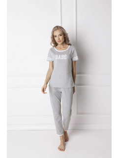 Babe Dlouhé šedé pyžamo - Aruelle