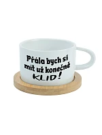 CHCEM KONEČNE MÁŤ KLID! - biely pohár na makrónky 200 ml