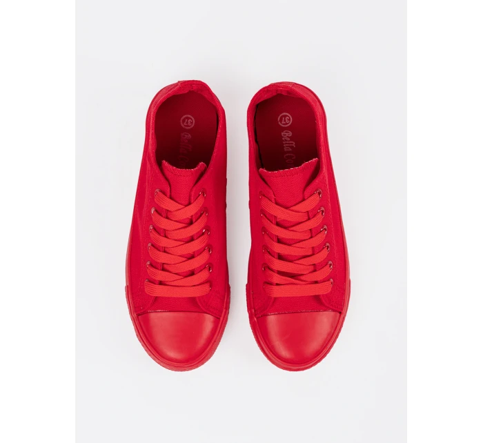 Pohodlné červené tenisky pre ženy bez podpätku Pohodlné červené tenisky pre ženy bez podpätku