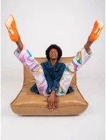 Dámska tmavomodrá voľná džínsová bunda (CKT-02)