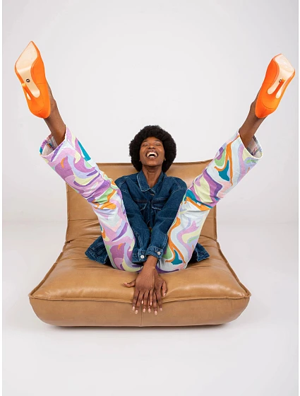 Tmavě modrá volná dámská džínová bunda model 21266677 - Factory Price