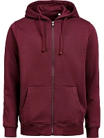 Untagged Movement OCS RCS mikina s kapucou na zips, unisex, z hrubej bavlny 66.5010, farba prune Untagged Movement OCS RCS mikina s kapucou na zips, unisex, z hrubej bavlny 66.5010, farba prune