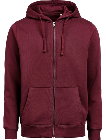 Untagged Movement OCS RCS mikina s kapucou na zips, unisex, z hrubej bavlny 66.5010, farba prune Untagged Movement OCS RCS mikina s kapucou na zips, unisex, z hrubej bavlny 66.5010, farba prune