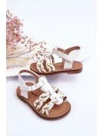 Dětské sandály na suchý zip s pruhy model 21621442 - Boto