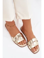 Dámské ploché pantofle s zlatými pásky Marissae