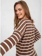 Bluzka RV BZ model 18604795 biało brązowy - FPrice Bluzka RV BZ model 18604795 biało brązowy - FPrice