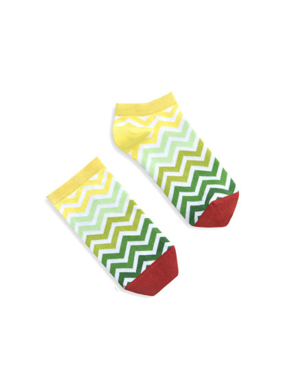 Banana Socks Ponožky krátke zelené pruhy