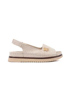 Krásne dámske hnedé sandále na platforme