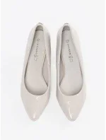 Exkluzívne dámske svetlosivé lodičky na ihlovom podpätku