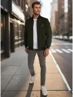 Pánska prechodná bunda bomber zelená FashionStreet TX5018