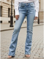 Dámské džínové kalhoty s květinou modré Dstreet model 21988231 - FashionStreet Dámské džínové kalhoty s květinou modré Dstreet model 21988231 - FashionStreet